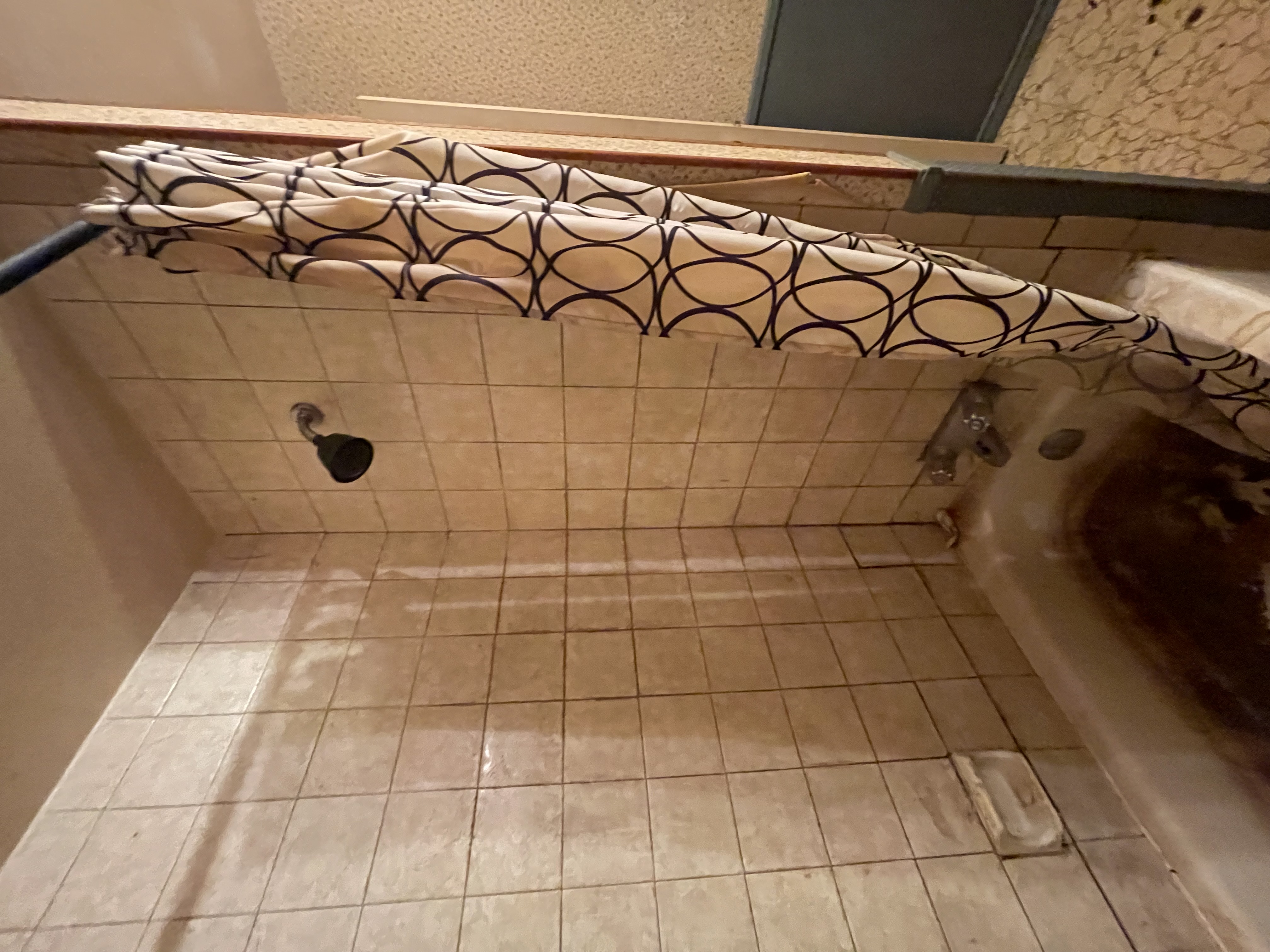 Dated bathroom with stained tile and worn fixtures creates dramatic before/after storytelling potential — Gateshead, Hamilton | MTC Renovations