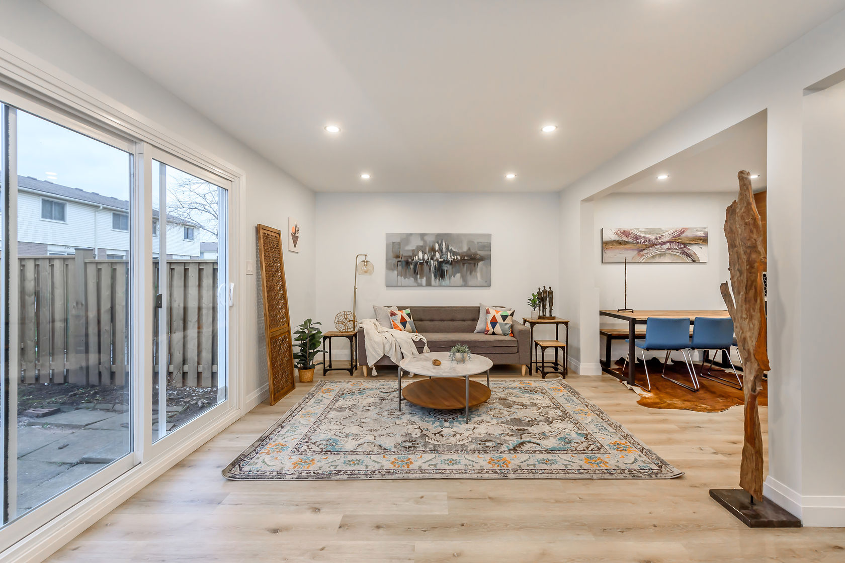 Wide-angle finished living room with clean painted walls and natural light — Gateshead, Hamilton | MTC Renovations